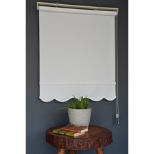 Halim Perdesan Stor Perde Mp-02 Ekru Renk Etekli Mat Polyester Stor Perde 185GR/M2 100 x 260 cm