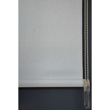Halim Perdesan Stor Perde SR-200 Beyaz Renk Eteksiz Yaldızlı Panama 140 x 200 cm