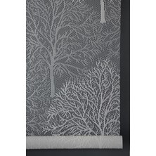 Halim Perdesan Çift Mekanizmalı Tül Stor Perde Dacuz-203 Kırık Beyaz Renk Eteksiz 280 x 200 cm