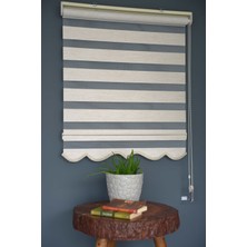 Halim Perdesan Zebra Stor Perde BZ-253 Sütlü Kahve Renk Etekli 80 x 200 cm