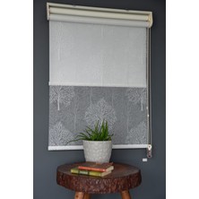 Halim Perdesan Çift Mekanizmalı Tül Stor Perde Dacuz-203 Kırık Beyaz Renk Eteksiz 160 x 200 cm