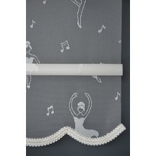 Halim Perdesan Çift Mekanizmalı Tül Stor Perde Dacuz-213 Kırık Beyaz Renk Etekli 280 x 200 cm