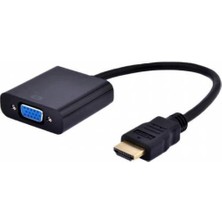 Boblov Sesli HDMI To VGA Kablo Çevirici Dönüştürücü HDMI VGA + Audio Dönüştürücü HDMI In VGA Out