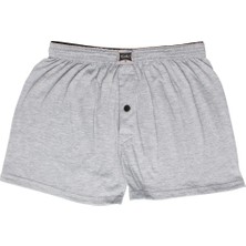 Tutku 5'li Paket Penye Gri Renk Düz Erkek Boxer Abani Classic