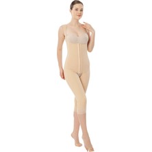 Variteks 217 Agraflı Göğüs Altı - Diz Altı / Sırtı Kapalı Liposuction Korse Siyah L(3)