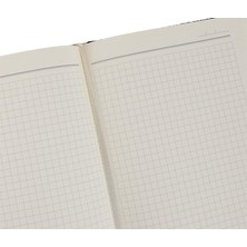 2K Deri Telefon Kılıflı Kapak Defter Ajanda Tarihsiz Kareli 17 x 24 cm Siyah