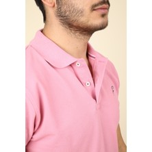 The Fons TF050 Erkek Polo Yaka T-Shirt Pembe