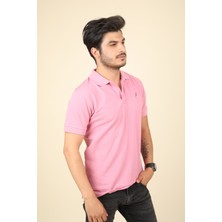 The Fons TF050 Erkek Polo Yaka T-Shirt Pembe