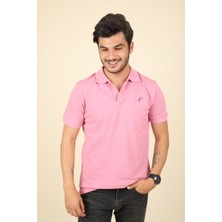 The Fons TF050 Erkek Polo Yaka T-Shirt Pembe