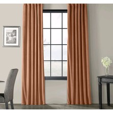 Evdepo Home Hazır Karartma Blackout Pilesiz Fon Perde Açık Hardal  80 x 240 cm