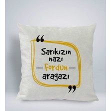 Bk Gift Esprili Kare Araç Koltuk Yastığı-6