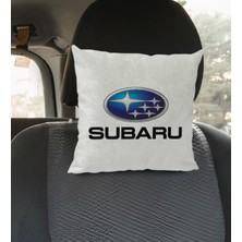 Bk Gift Subaru Tasarımlı Kare Araç Koltuk Yastığı-1