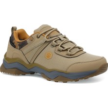 Bej Renkli Lumberjack Erkek Outdoor Ayakkabı Tekstil Malzeme ve Düz Taban ile Konfor Sunar