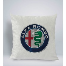 Bk Gift Alfa Romeo Tasarımlı Kare Araç Koltuk Yastığı-1