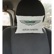 Bk Gift Aston Martin Tasarımlı Dikdörtgen Araç Koltuk Yastığı-1