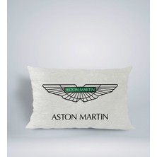 Bk Gift Aston Martin Tasarımlı Dikdörtgen Araç Koltuk Yastığı-1