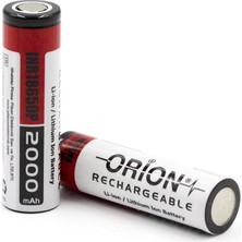 Orion 18650P 3.7 V 2000 Mah 15C Şarj Edilebilir Li-Ion Pil