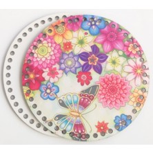 Angel Çanta Aksesuar Ahşap 20 cm Çapında Resimli Plaka Arkalıklı B Serisi NO12