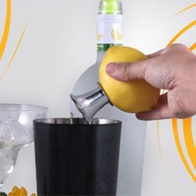 Biomak Limon Sıkacağı Hazneli Kapaklı Limon Portakal Narenciye Suyu Sıkma Aparatı Pratik Sıkacak Neon