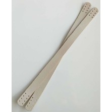 Angel Çanta Aksesuar 35X2 cm Gerçek Deri Çift Sap Krem Renk