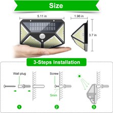 Leyan Creation 100 Led Güneş Işığı Hareket Sensörlü Dış Mekan Solar Lamba Solar Led Işık Su Geçirmez Güneş Işığı Bahçe Dekorasyonu Için Güçlendirilmiş