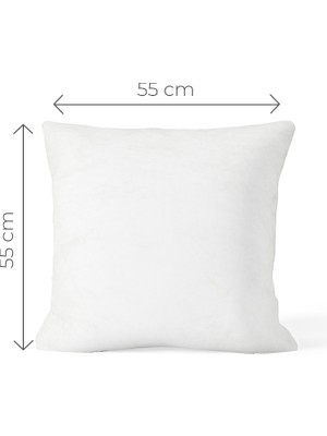 Valena Home 4'lü Kırlent Kılıfı Iç Yastığı 55 x 55 cm 500 gr Boncuk Silikon Elyaf