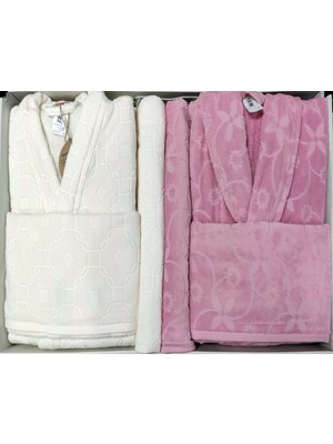 Özdilek Bornoz Seti Wildly Ekru Pudra