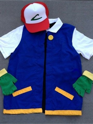 Bkmc Yetişkin Pokemon Go Ash Ketchum Kostümü