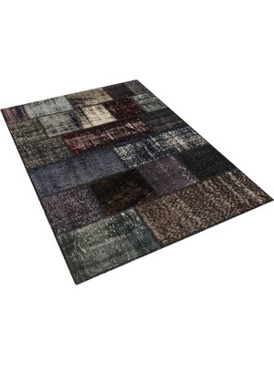 Özel Patchwork El Dokuma Eskitme Halı 120 x 180 cm 5660