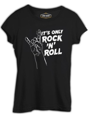Lordd T-Shirt  It's Rock N Roll Siyah Kadın T-Shirt