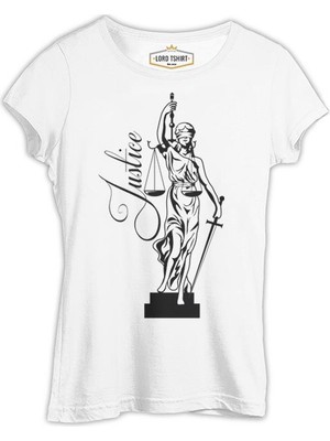 Lordd T-Shirt Simge - Adalet Beyaz Kadın T-Shirt