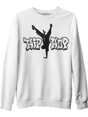 Lordd T-Shirt  Hip Hop - Dans Beyaz Erkek Kalın Sweatshirt