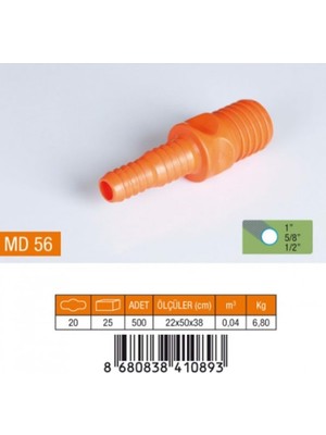 Medalyan 1"-5/8"-1/2" Redüksiyon Hortum Eki Plastik MD56