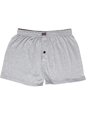 Tutku 5'li Paket Penye Gri Renk Düz Erkek Boxer Abani Classic