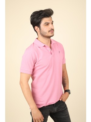 The Fons TF050 Erkek Polo Yaka T-Shirt Pembe