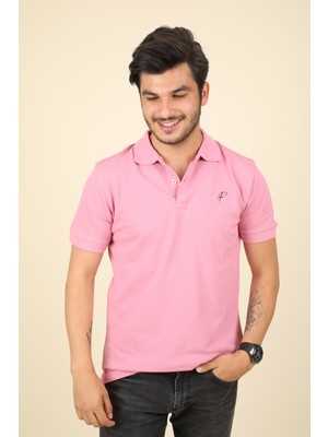 The Fons TF050 Erkek Polo Yaka T-Shirt Pembe