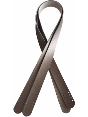 Angel Çanta Aksesuar 70X2.4 Cm, Tek Kat Suni Deri Gri Renk Çift Sap