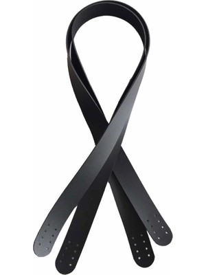 Angel Çanta Aksesuar 80X2.4 Cm, Tek Kat Suni Deri Siyah Renk Çift Sap