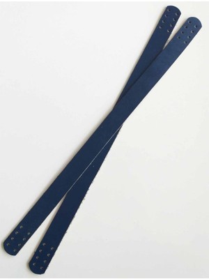 Angel Çanta Aksesuar 35X2 cm Gerçek Deri Çift Sap Lacivert