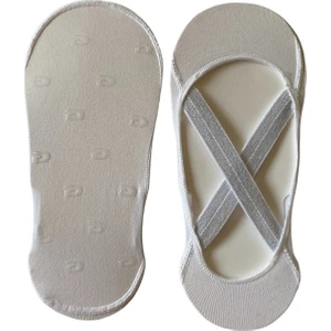 Pilates Babet Kadın Çorap (taban altı kaydırmazlı) Beyaz