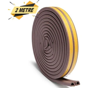 Kapı Pencere Bandı Fitili Yapışkanlı Soğuk Izolasyon Bant 1x2=2 Metre (Kahverengi)