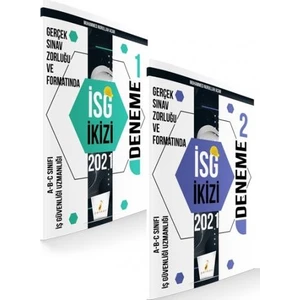 Pelikan Yayınları 2021 İş Güvenliği Uzmanlığı Sınavlarına Hazırlık ISG İkizi 2 Özgün Deneme Sınavı