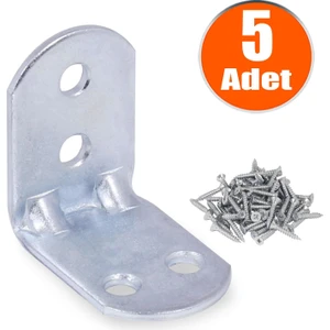 Mobilya Dolap Köşe Bağlantı Sabitleme L Demir Gönye 30X30X22 mm (5 Adet)