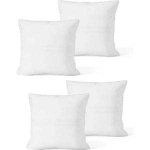 Valena Home 4'lü Kırlent Kılıfı Iç Yastığı 55 x 55 cm 500 gr Boncuk Silikon Elyaf