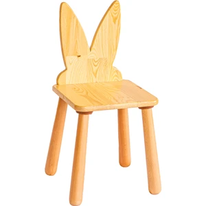Wood & Joy Doğal Ahşap Çocuk Sandalye Tavşan