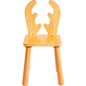 Wood & Joy Doğal Ahşap Çocuk Sandalye Geyik