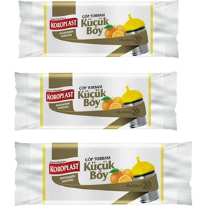 Küçük Boy Mandarin Kokulu Çöp Torbası 40 x 45 cm 3 x 30'lu
