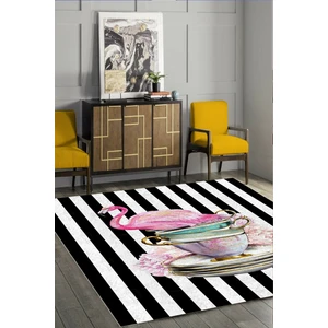 Cappio Halı Cappio Flamingo Fincan Desenli Halı (Makine'de Yıkanabilir)