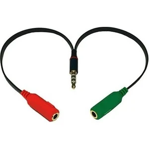 Kulaklık Mikrofon Birleştirici Kablo 3.5 mm Erkek To 2 x 3.5 mm Stereo Headphone
