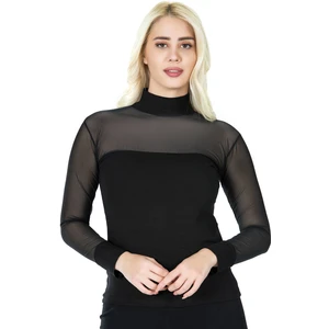 Derya Kurşun Balıkçı Yaka Transparan Kadın Tişört 296